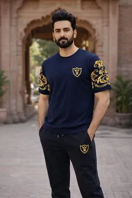 RichMan Royal Summer Tracksuit Set – Premium T-Shirt & Trouser (Breathable & Stylish)