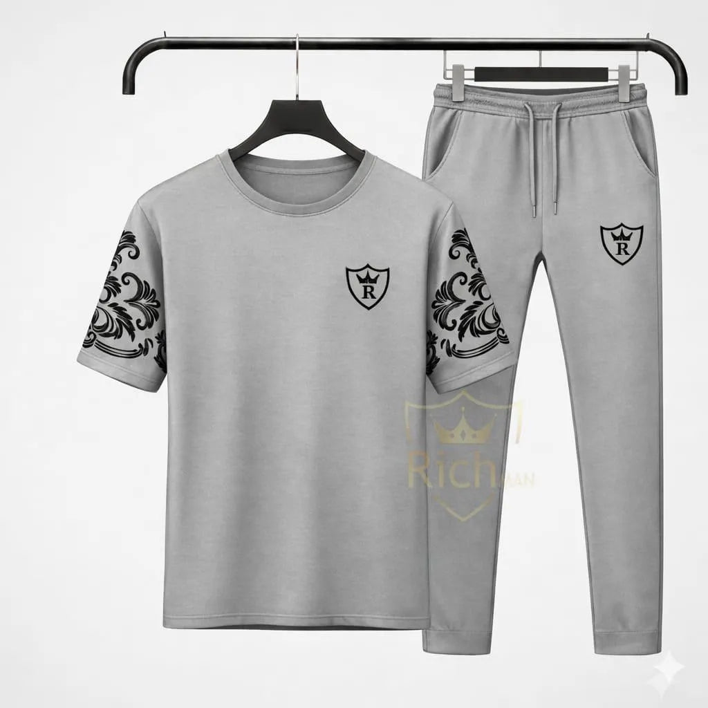 Royal Summer Tracksuit Set – Premium T-Shirt & Trouser (Breathable & Stylish)
