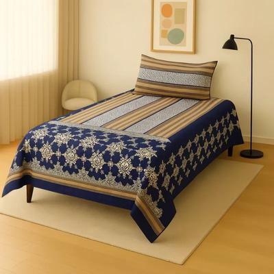 2 Pcs Crystal Cotton Printed Single Bedsheet