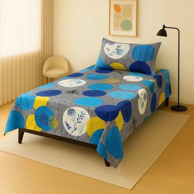 2 Pcs Crystal Cotton Printed Single Bedsheet