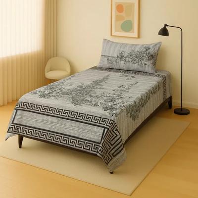 2 Pcs Crystal Cotton Printed Single Bedsheet
