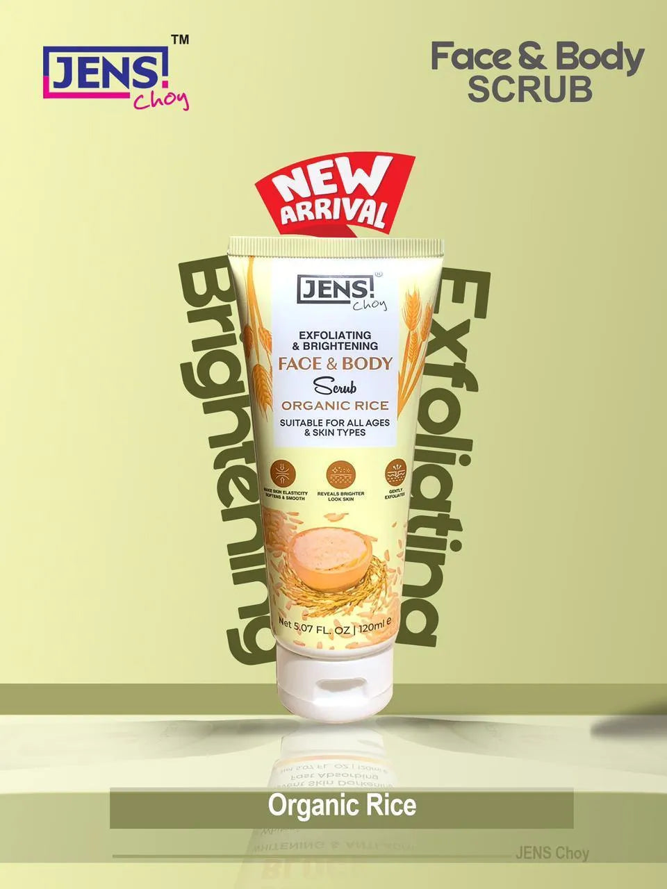 Whitening And Brightening Face & Body Scrubbing Gel 1 Pc - 120 g