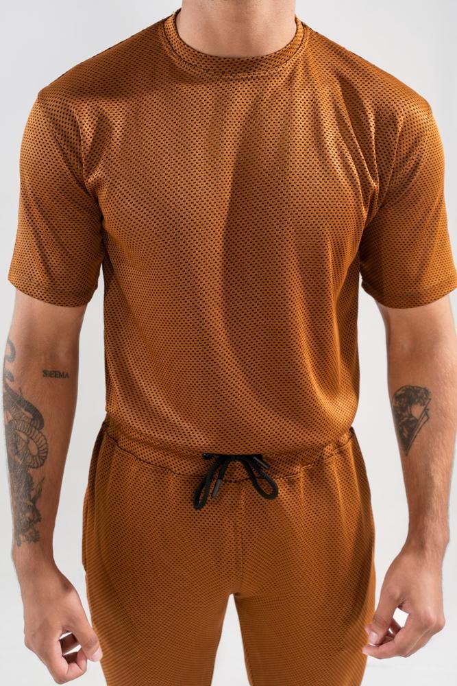 Men Dri Fit Brown Track Suit Slim Fit 2Pcs