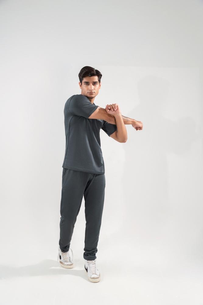 Men's Grey Dri Fit 2Pcs Track Suit XL