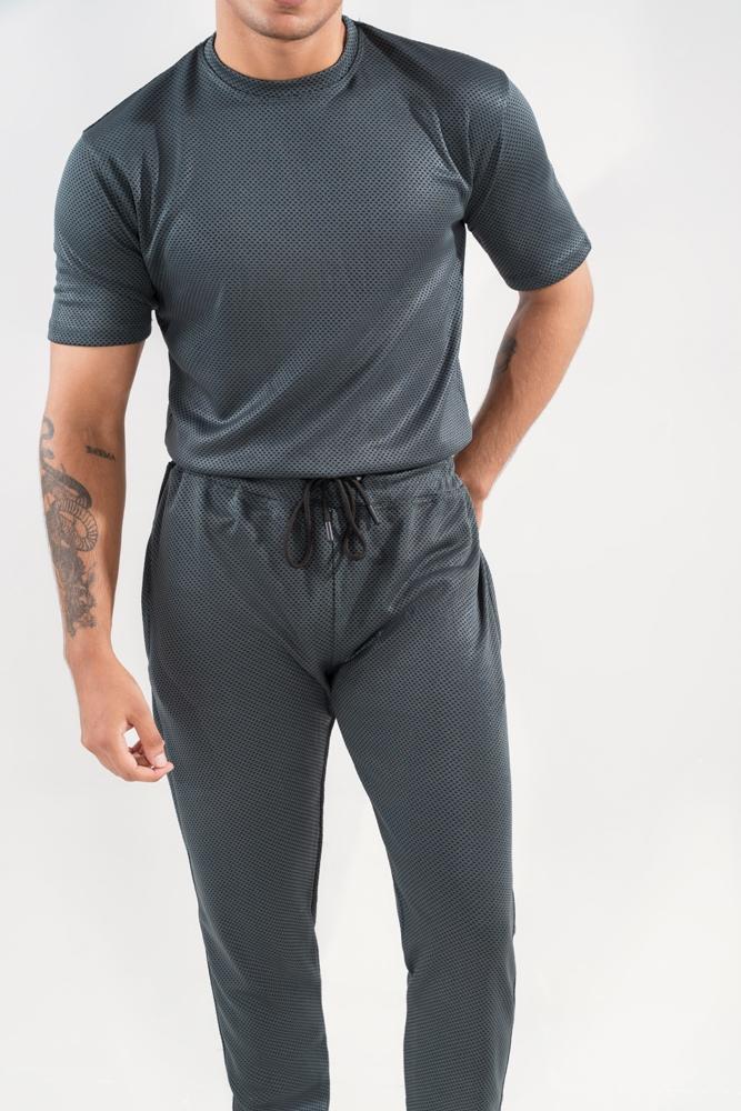 Men's Grey Dri Fit 2Pcs Track Suit XL