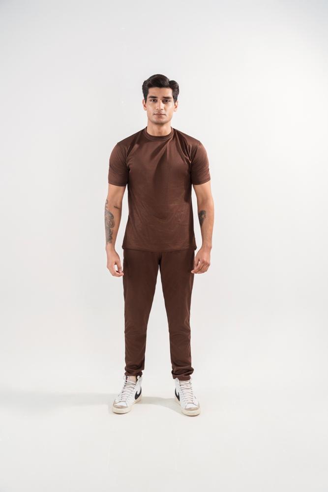 Men's Dri Fit Slim Fit Track Suit Brown