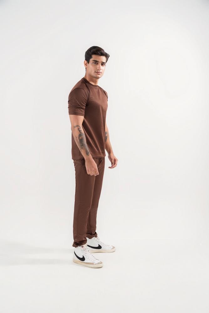 Men's Dri Fit Slim Fit Track Suit Brown