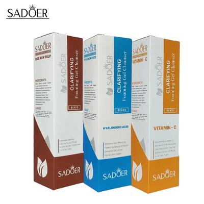 SADOER Clarifying Foaming Gel Cleanser – Rice Raw Pulp, Vitamin C & Hyaluronic Acid Face Wash