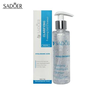 SADOER Clarifying Foaming Gel Cleanser – Rice Raw Pulp, Vitamin C & Hyaluronic Acid Face Wash