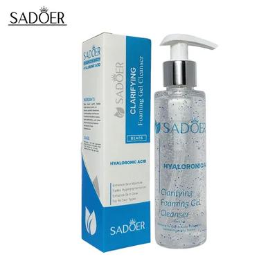 SADOER Clarifying Foaming Gel Cleanser – Rice Raw Pulp, Vitamin C & Hyaluronic Acid Face Wash
