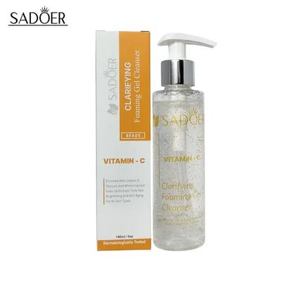 SADOER Clarifying Foaming Gel Cleanser – Rice Raw Pulp, Vitamin C & Hyaluronic Acid Face Wash