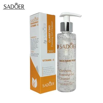 SADOER Clarifying Foaming Gel Cleanser – Rice Raw Pulp, Vitamin C & Hyaluronic Acid Face Wash