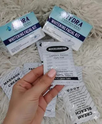 Hydra Professional Whitening Facial Kit - Instant Glass Skin Glow & Skin Polish