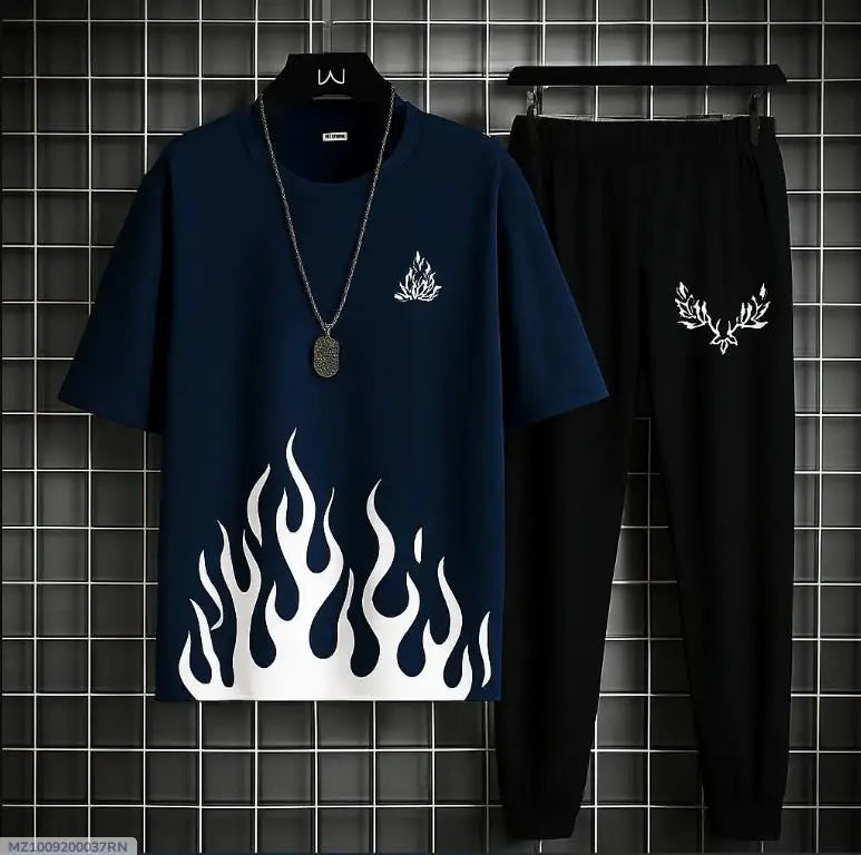 2 Pcs Men's Micro Plain Track Suit at One Spot