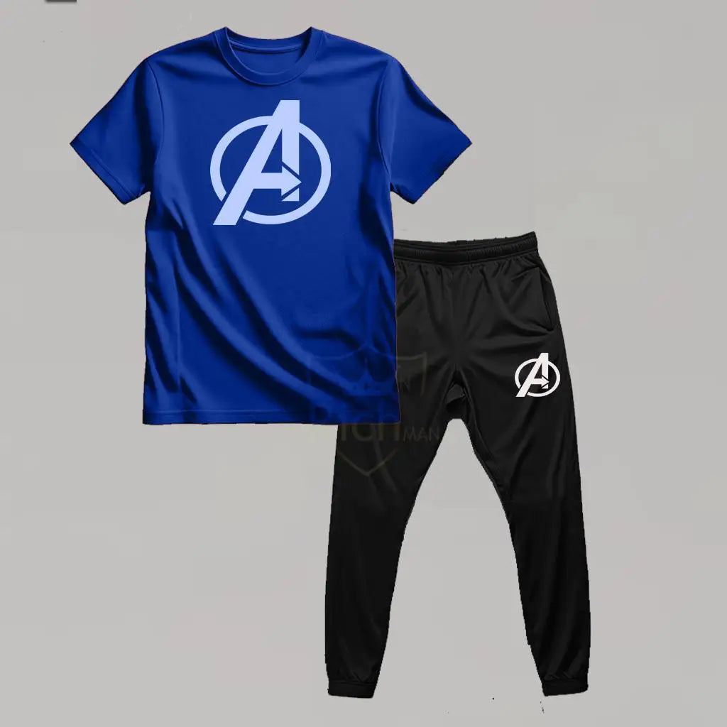 2 Pcs Men's Micro Printed Track Suit at One Spot