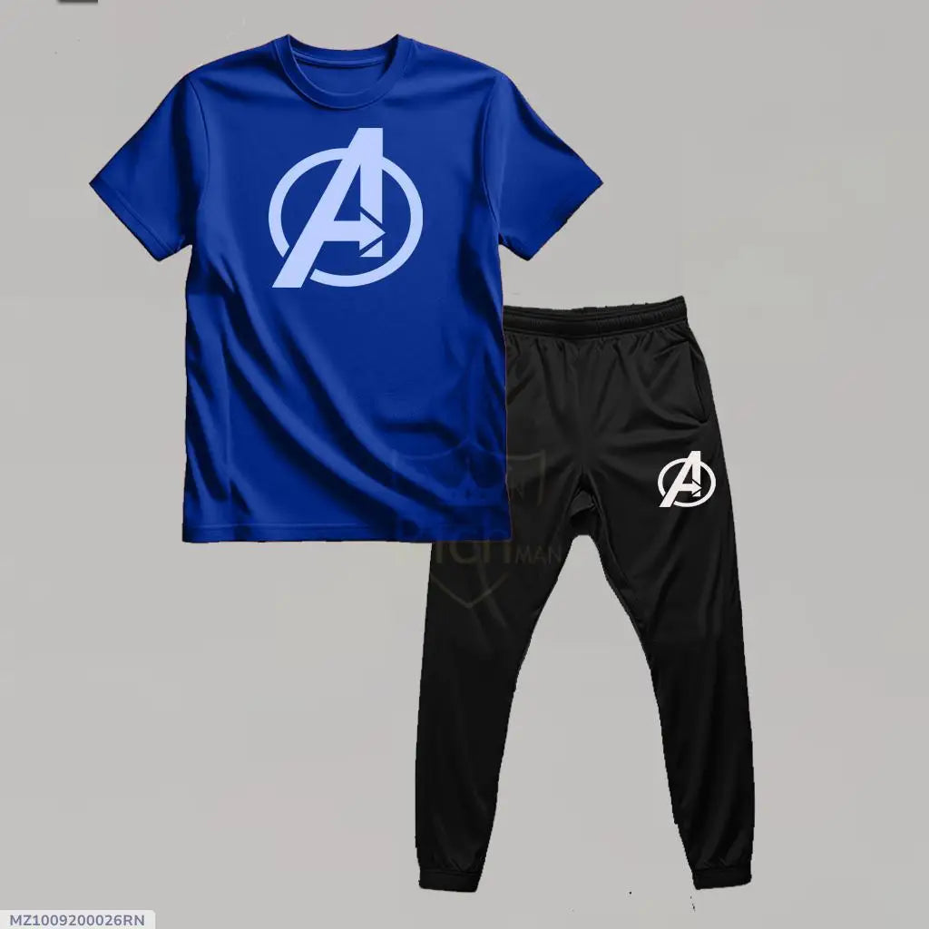 2 Pcs Men's Micro Printed Track Suit at One Spot