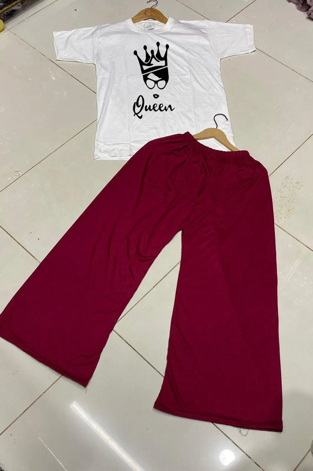 2 Pcs Women's Stitched Cotton Jersey Printed Night Suit at One Spot