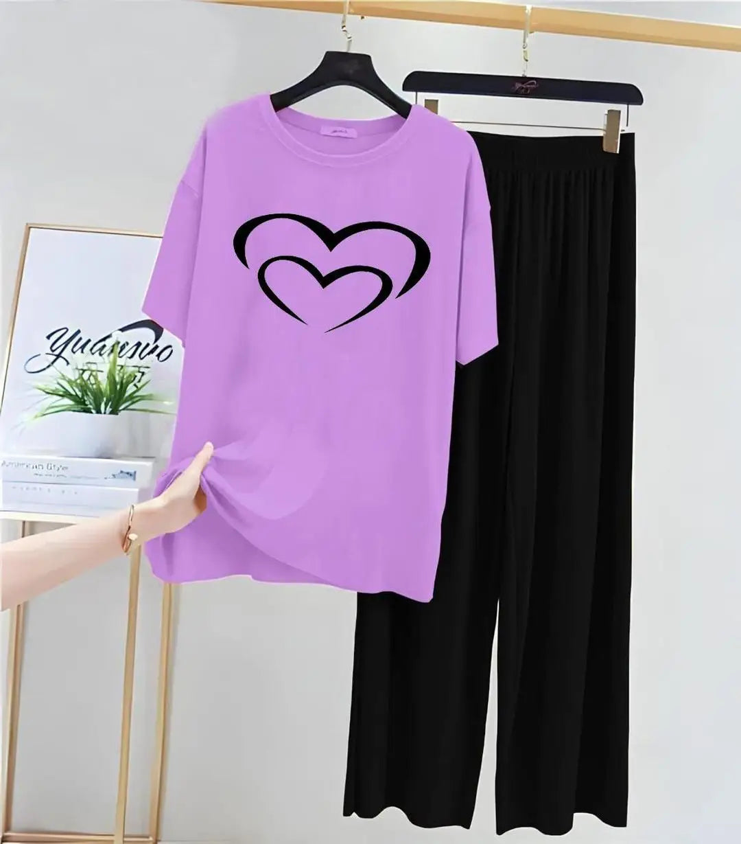 2 Pcs Women's Stitched Cotton Jersey Printed Night Suit at One Spot