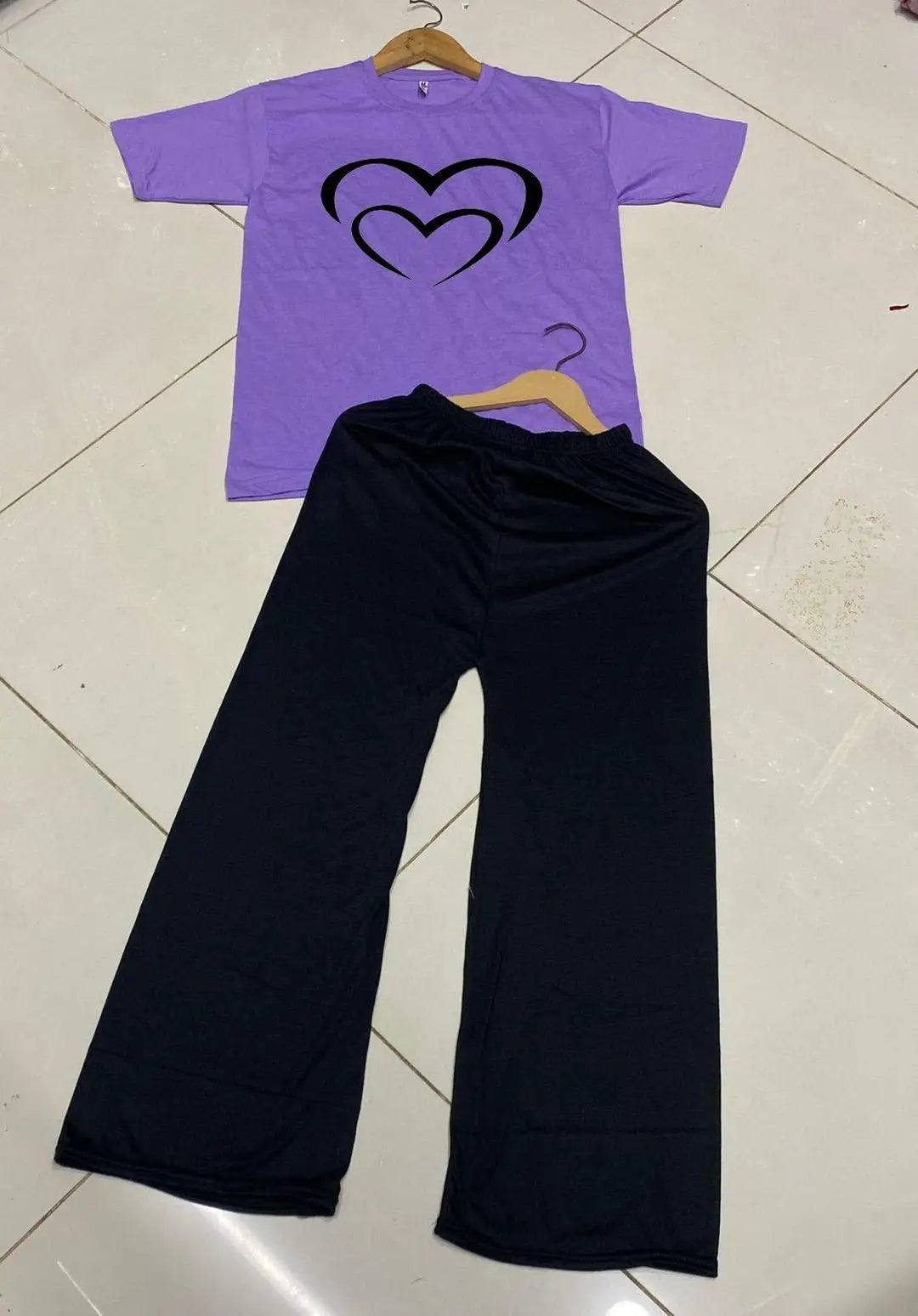 2 Pcs Women's Stitched Cotton Jersey Printed Night Suit at One Spot