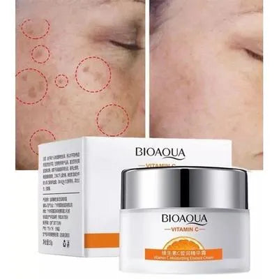 BIOAQUA Vitamin C Skincare Set – Facial Cleanser, Face Serum & Face Cream | Brightening & Whitening Formula