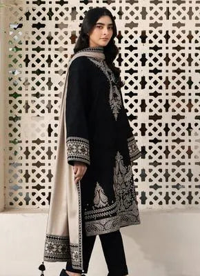 3 Pcs Women's Unstitched Embroidered Suit
