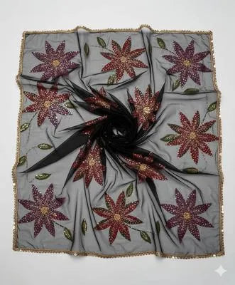 Party Wear Suit Unstitched | Dress for Women | 2 Piece Dress with Handwork Stone & Beadwork Organza Shirt and Zari Beadwork Dupatta | Customized