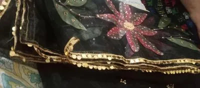 Party Wear Suit Unstitched | Dress for Women | 2 Piece Dress with Handwork Stone & Beadwork Organza Shirt and Zari Beadwork Dupatta | Customized