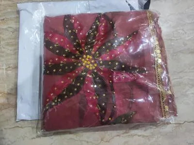 Party Wear Suit Unstitched | Dress for Women | 2 Piece Dress with Handwork Stone & Beadwork Organza Shirt and Zari Beadwork Dupatta | Customized