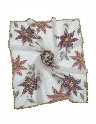 Party Wear Suit Unstitched | Dress for Women | 2 Piece Dress with Handwork Stone & Beadwork Organza Shirt and Zari Beadwork Dupatta | Customized