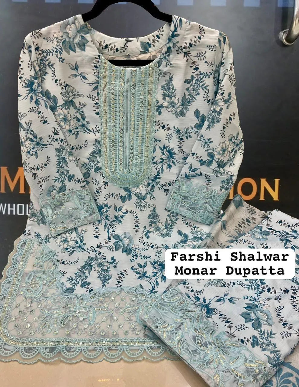 Farshi Shalwar With Monar Dupatta 3Pcs Digital Printed