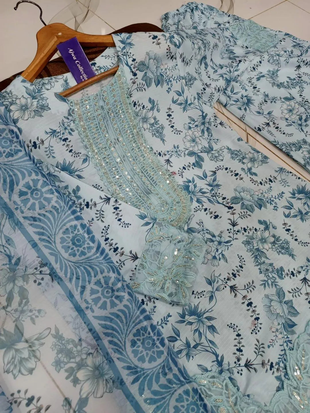 Farshi Shalwar With Monar Dupatta 3Pcs Digital Printed