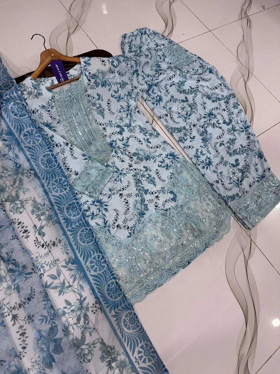 Farshi Shalwar With Monar Dupatta 3Pcs Digital Printed