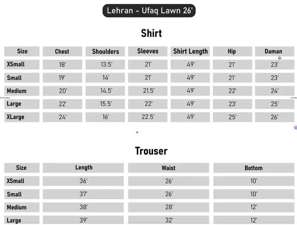 Lehran - U4A Women's Embroidered Stitched Suit - Premium Lawn 3 Pcs