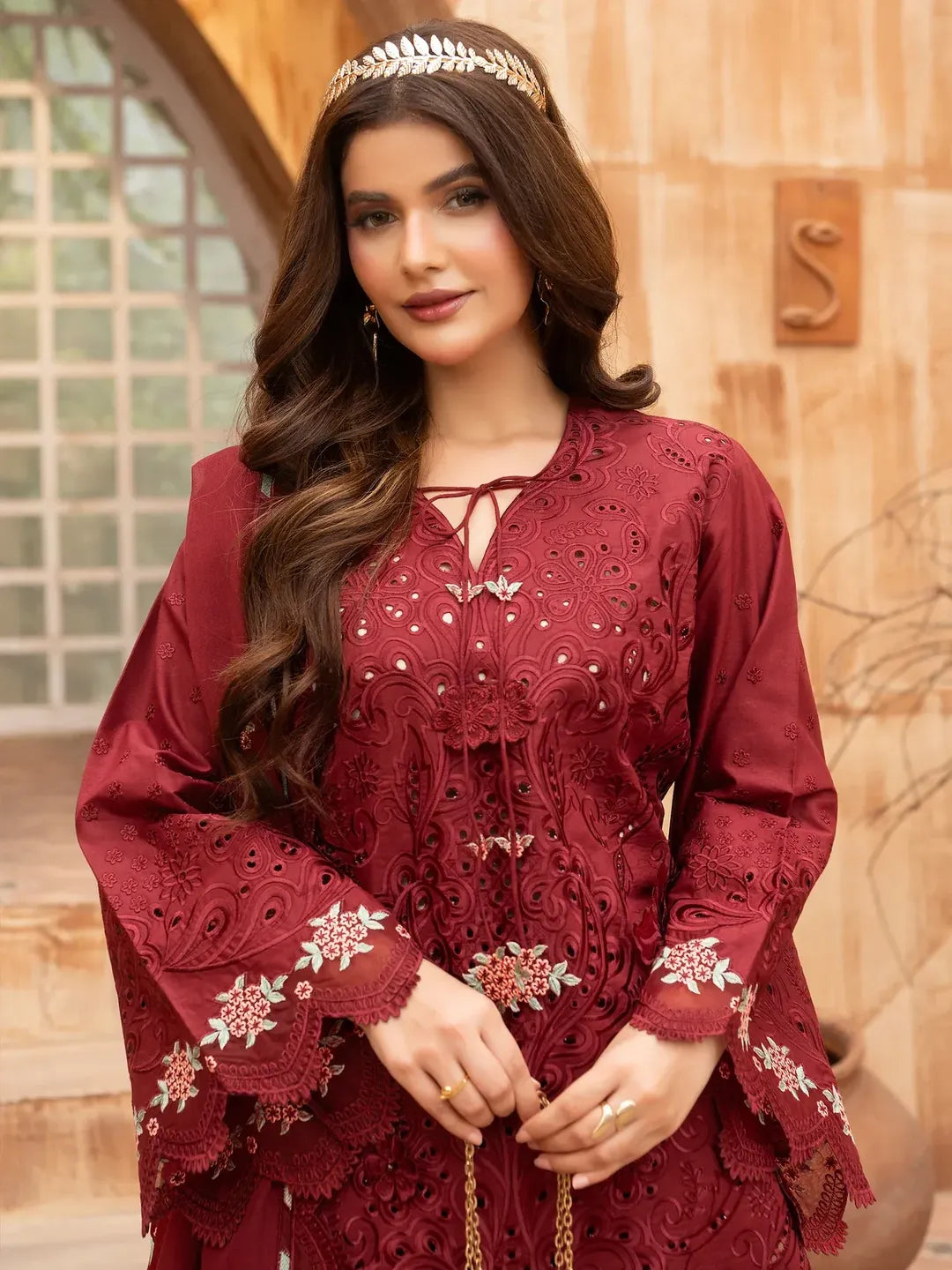 Rukh - U2A Embroidered Premium Lawn Suit - 4 Pcs Set