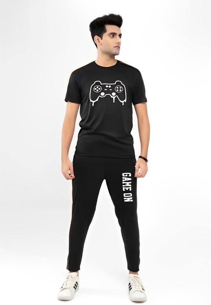 Men Gaming Track Suit Black White Micro Fabric 6 Sizes
