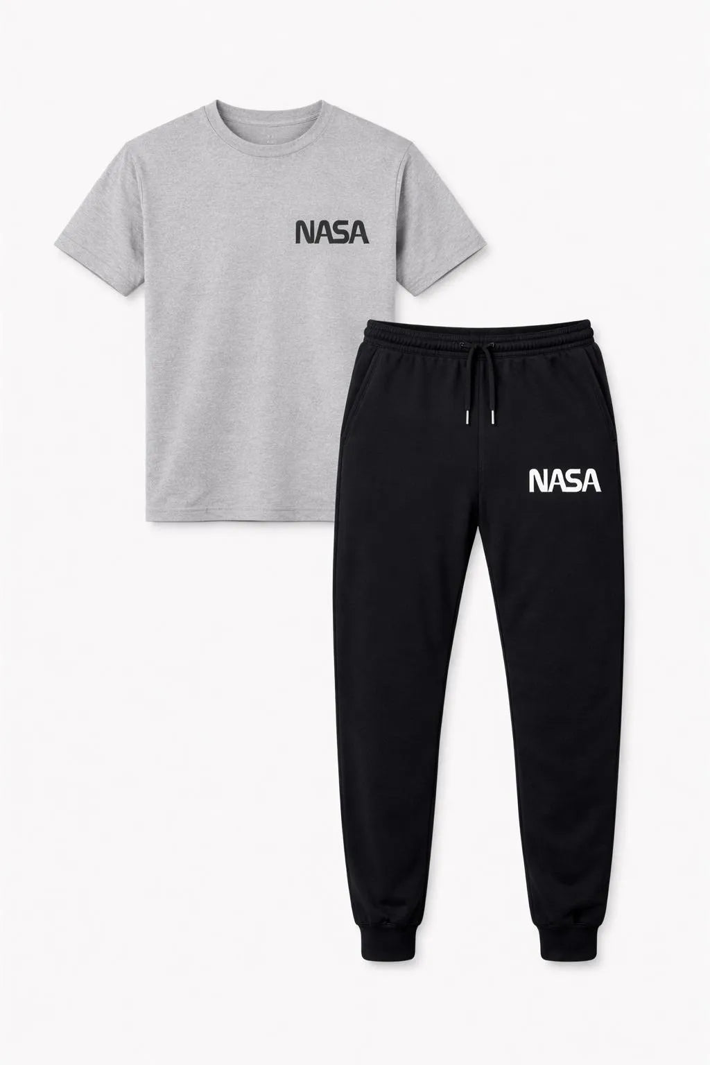 Men NASA Printed Grey Track Suit 2Pcs Medium to XL