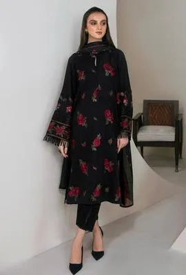 3 Pcs Women's Unstitched Embroidered Suit