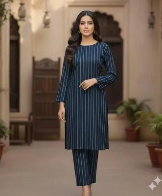 2 Pcs Women's Unstitched Digital Print Suit