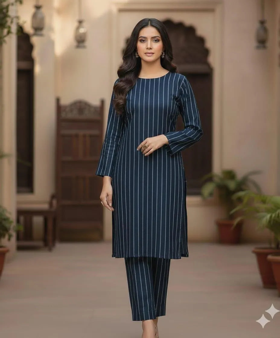 2 Pcs Women's Unstitched Digital Print Suit