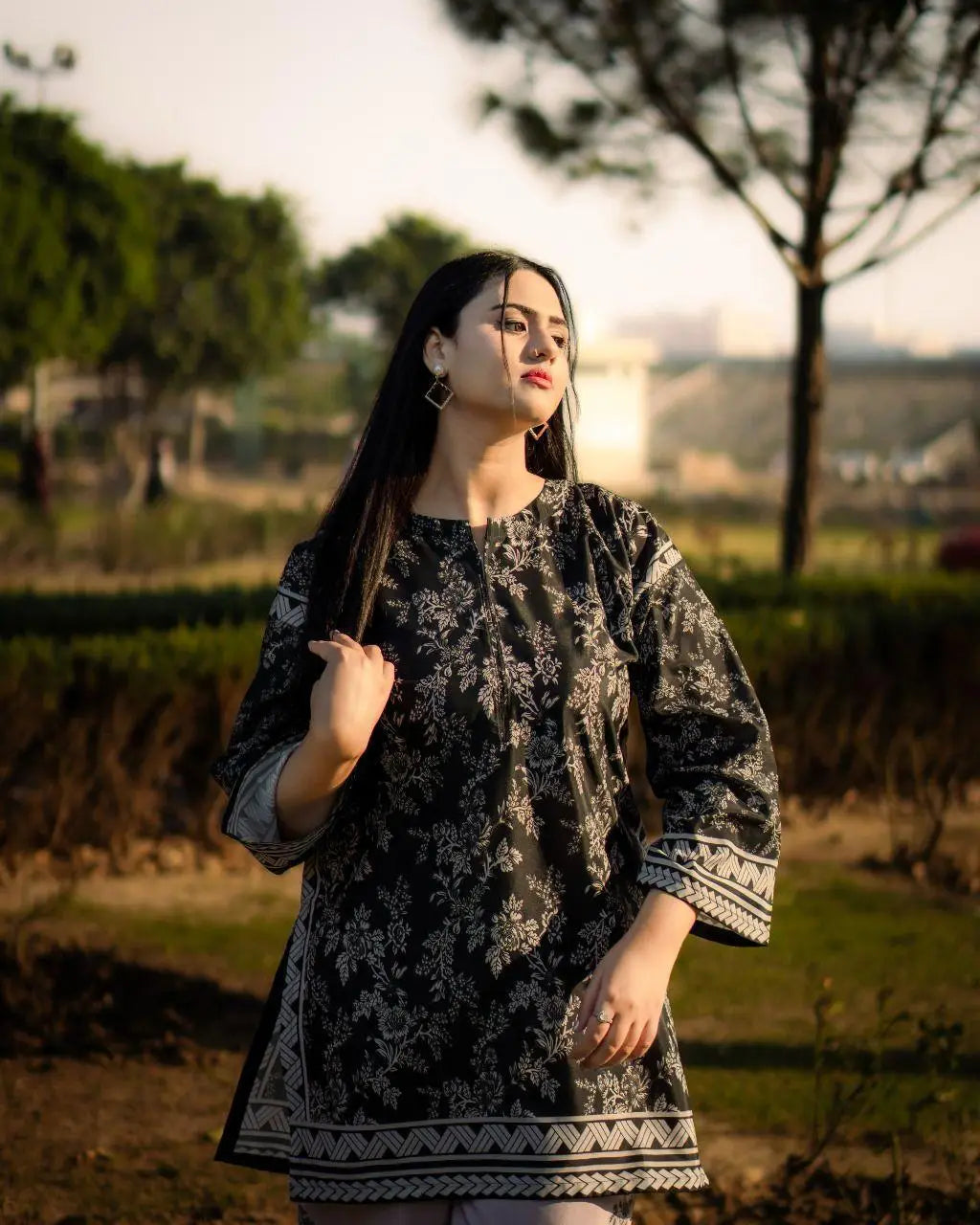 Elegant Women's Stitched Raw Silk Shirt And Trouser Set - 2 Pcs at One Spot