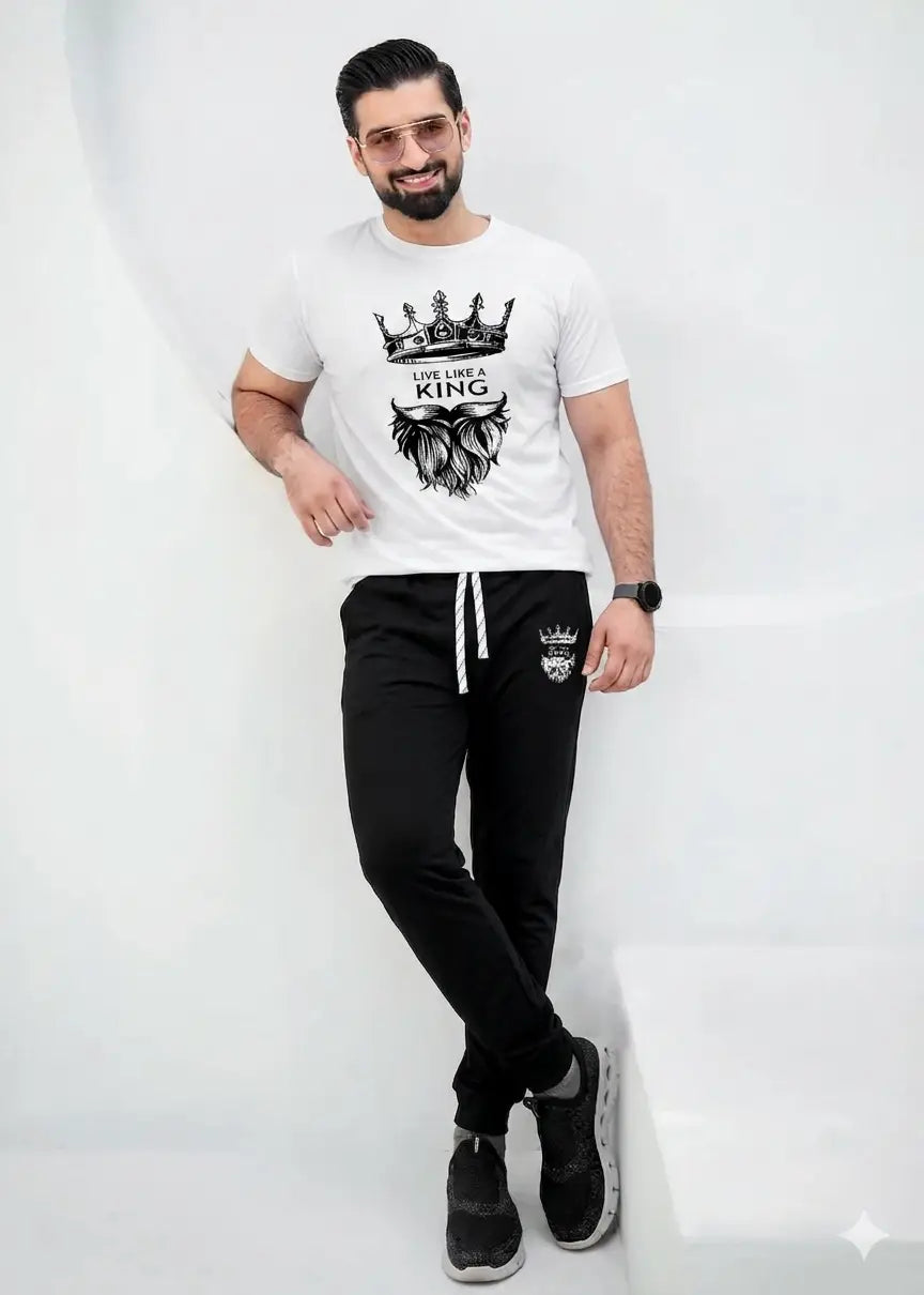 Men's Micro Printed Track Suit