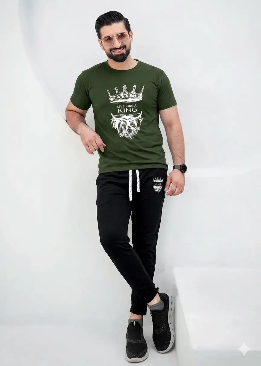 Men's Micro Printed Track Suit