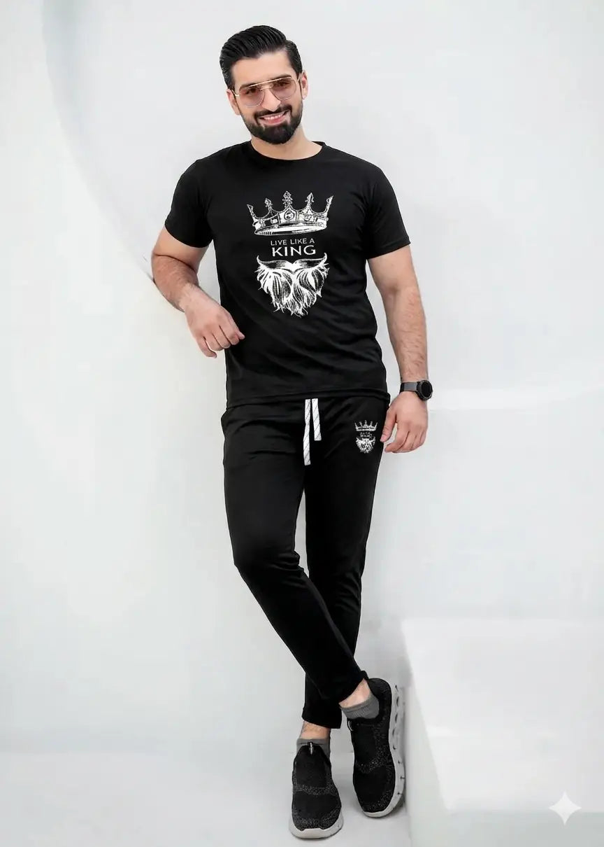 Men's Micro Printed Track Suit