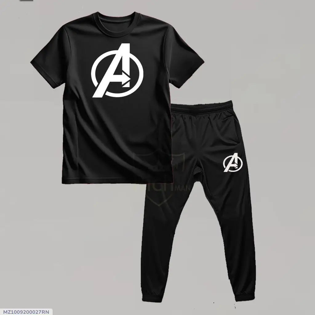 Men's Printed Micro Track Suit - 2 Pcs Set at One Spot