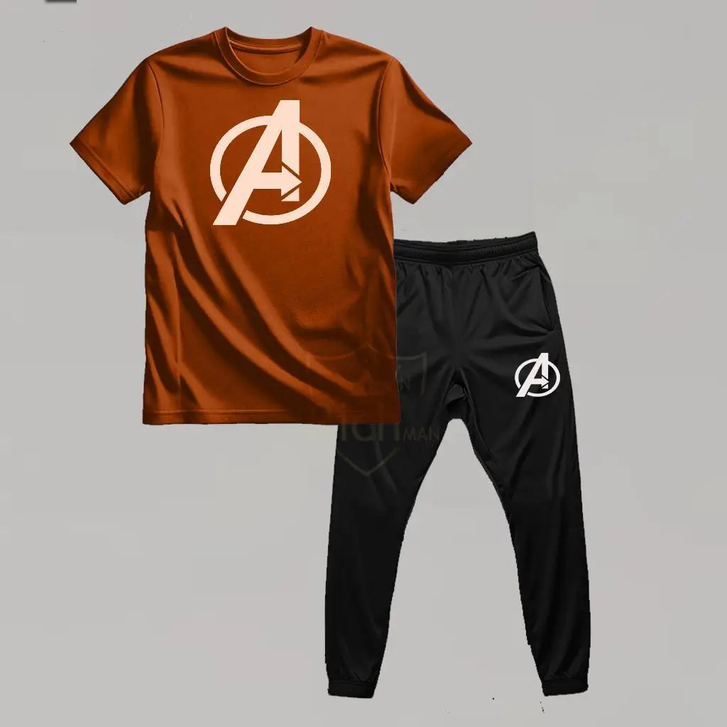 Men's Printed Micro Track Suit - 2 Pcs Set for Comfortable Relaxation at One Spot