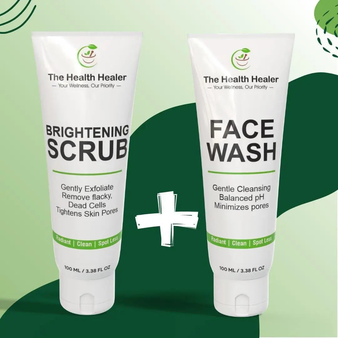 Revitalizing Skincare Bundle: 2 in 1 Face Wash & Brightening Scrub - 2 Pcs at One Spot
