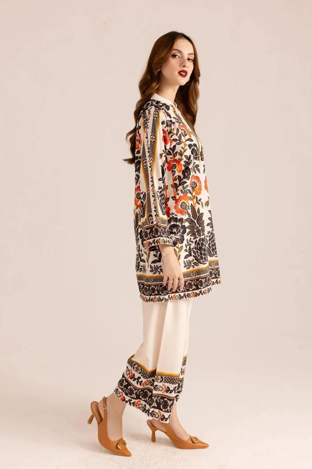 Stunning Printed Women's Stitched Shirt And Trouser Set - 2 Pcs at One Spot
