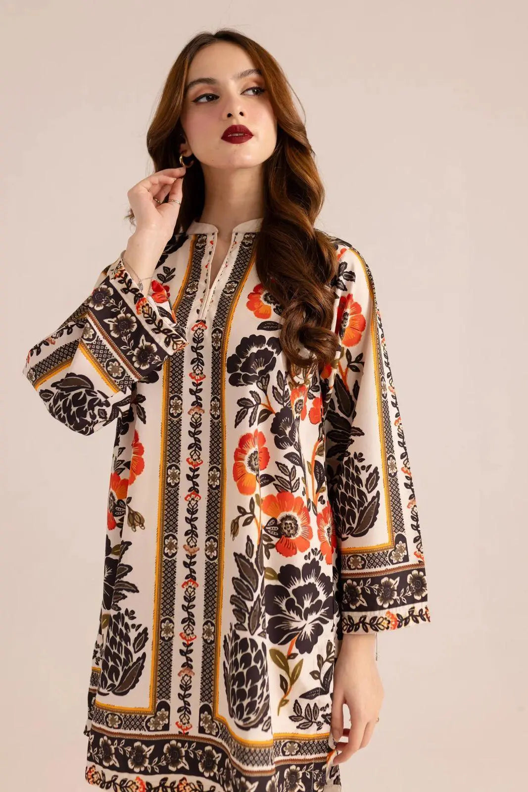 Stunning Printed Women's Stitched Shirt And Trouser Set - 2 Pcs at One Spot