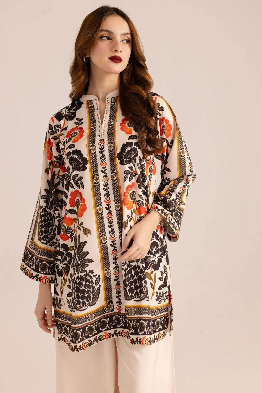 Stunning Printed Women's Stitched Shirt And Trouser Set - 2 Pcs at One Spot